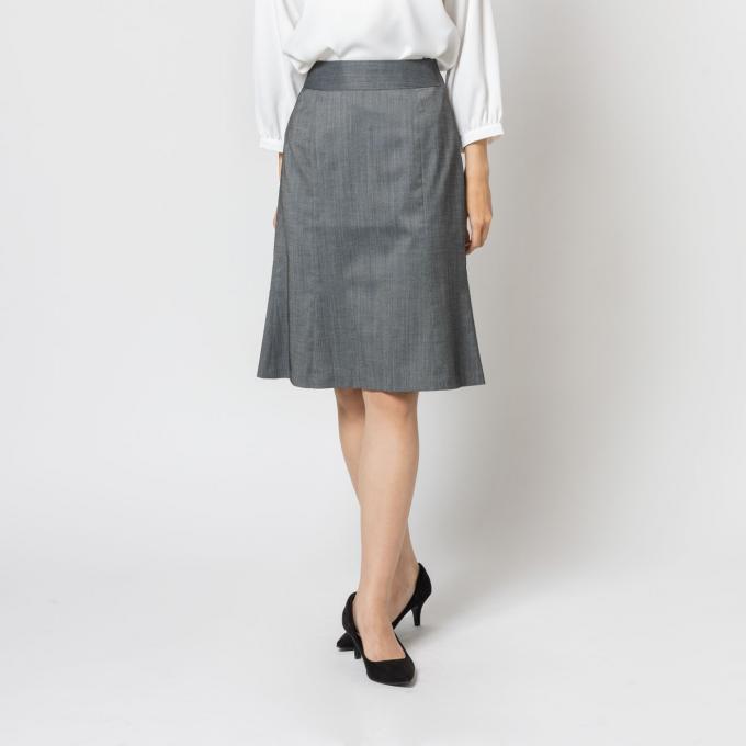 ホームウォッシュ / マーメイドスカート ライトグレー 無地
