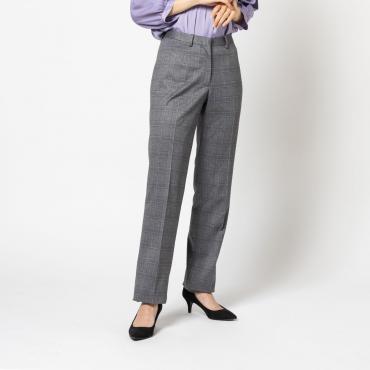 【入荷待ち】トラベラージャージー / ストレートパンツ ライトグレー チェック