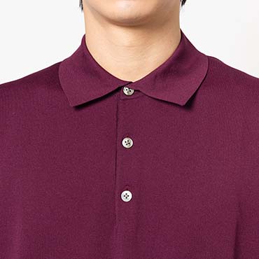 【半袖】オンリーグリーン / ニットポロ パープル