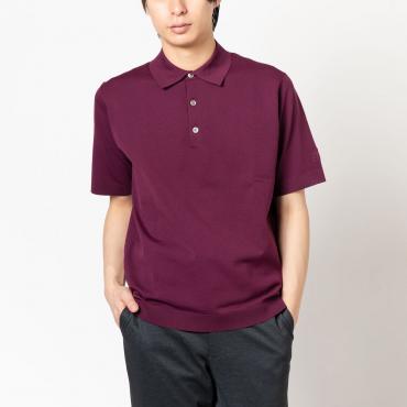 【半袖】オンリーグリーン / ニットポロ パープル