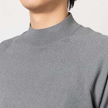 【入荷待ち / 半袖】オンリーグリーン / モックネックニット ライトグレー