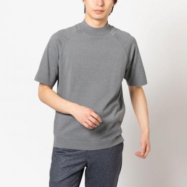 【入荷待ち / 半袖】オンリーグリーン / モックネックニット ライトグレー