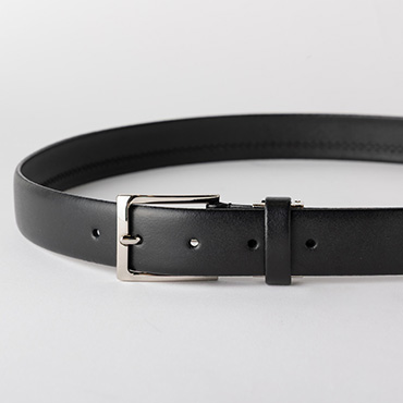 日本製 / 千鳥無双スムースレザーベルト ブラック