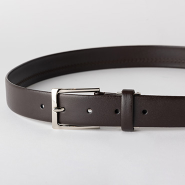 日本製 / 千鳥無双スムースレザーベルト ブラウン