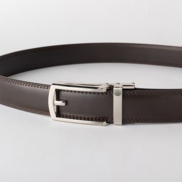 スライドロックレザーベルト ブラウン