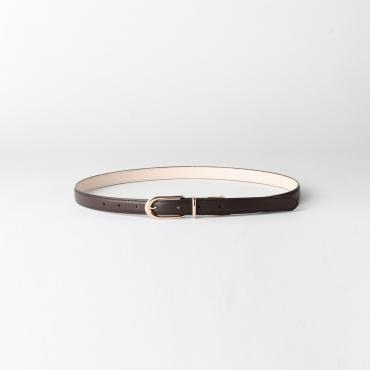 18	本革 スリムレザーベルト ブラウン