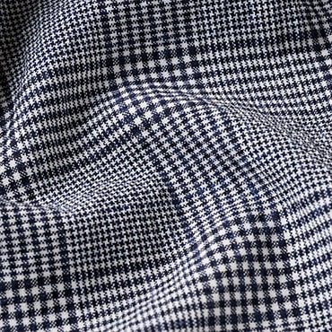 オリベイラ社 シアサッカーセットアップパンツ　ネイビーチェック