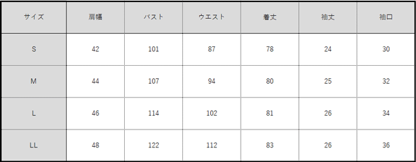 アイテムサイズ画像