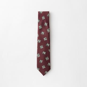 ボルドースクエアモチーフタイ