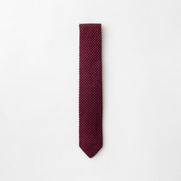 レッドコットンシルクニットタイ