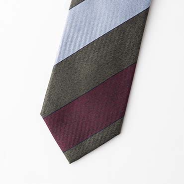 グリーンレジメンタルストライプタイ