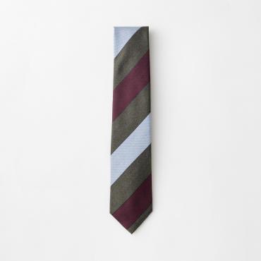 グリーンレジメンタルストライプタイ