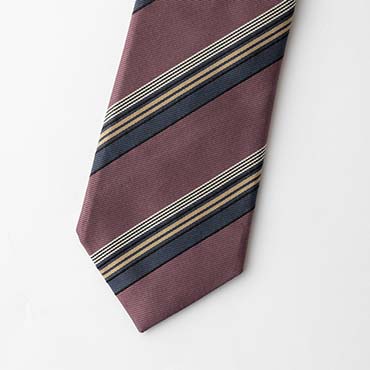 ピンクレジメンタルストライプタイ