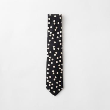 ブラックドットモチーフタイ