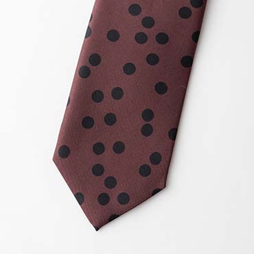 ピンクドットモチーフタイ