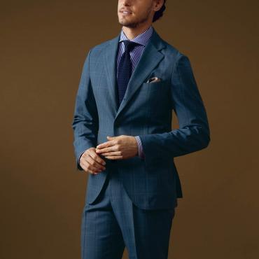 伊マルゾット社 モノストレッチ セットアップジャケット ブルー