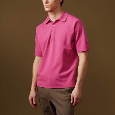 【半袖】オンリーグリーン / ニットポロ ピンク