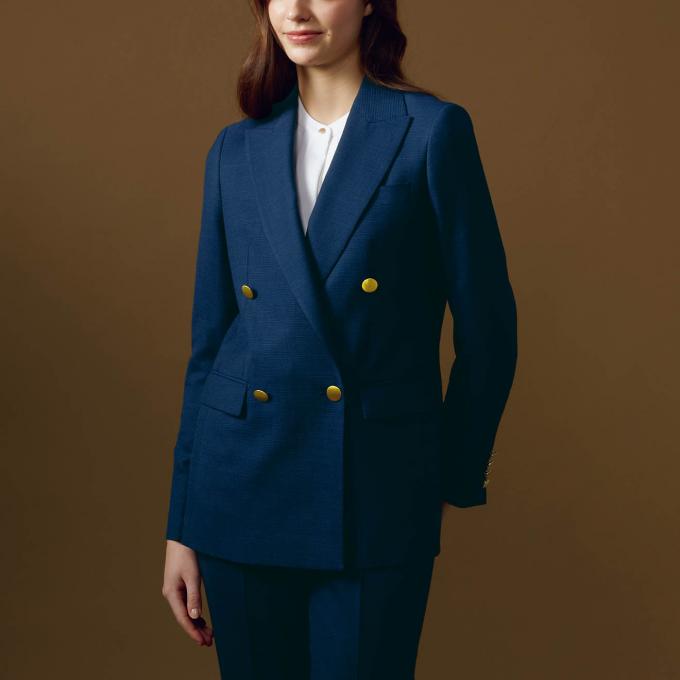 トラベラー / ダブルブレストジャケット ネイビー無地