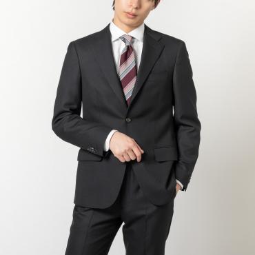 ウール50%ブレンド ブラックストライプ