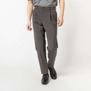 ウールナイロン ワンタックセットアップパンツ グリーン