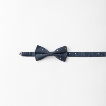 蝶ネクタイ ネイビー ドット