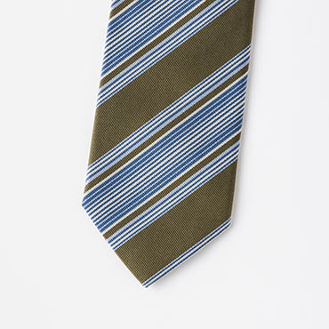 グリーンレジメンタルストライプタイ