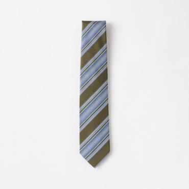 グリーンレジメンタルストライプタイ