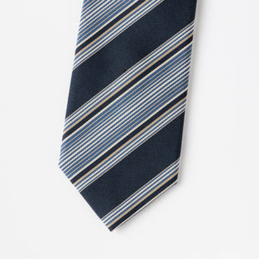 ネイビーレジメンタルストライプタイ