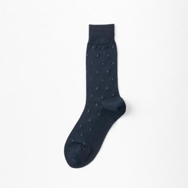 ドレスソックス モチーフ柄 ネイビー