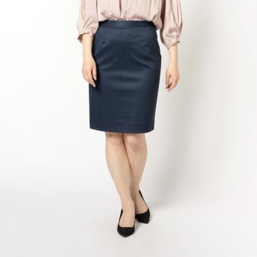 トラベラージャージー / タイトスカート ネイビー チェック