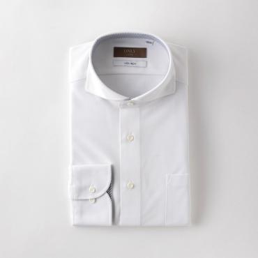 トリコットニットジャージー / カッタウェイ  スナップボタン ホワイト 柄無地