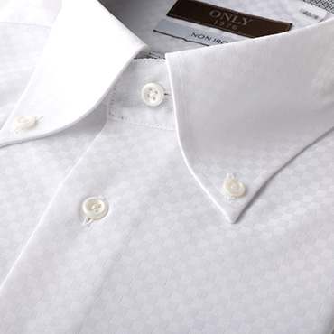 トラベラー / ストレッチノンアイロン ボタンダウン ホワイト チェック