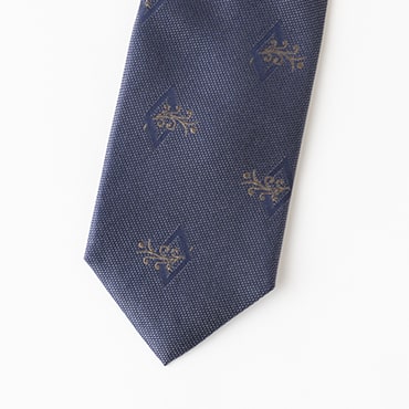 ネイビーモチーフタイ