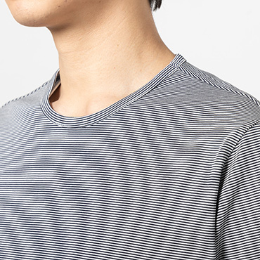 セットアップTシャツ マイクロボーダー ホワイト