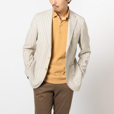 伊レダ社 フレクソ ジャケット ベージュストライプ