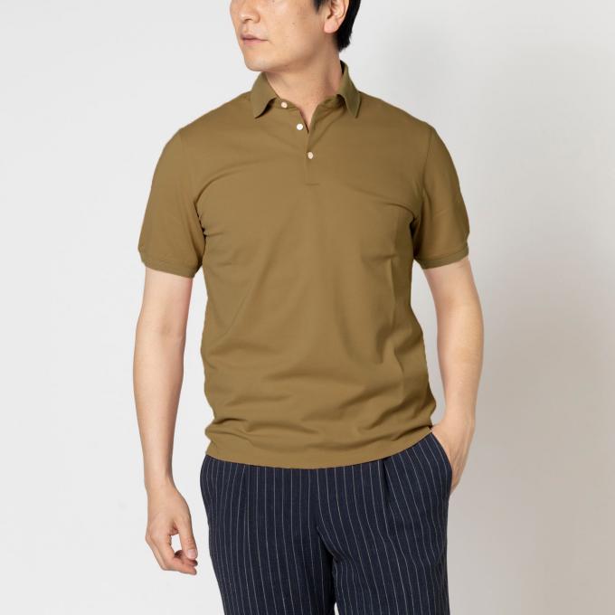 ICE COTTON POLO / ブラウン
