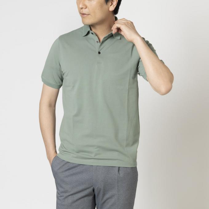 ICE COTTON POLO / グリーン