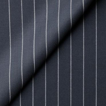 【秋冬】英ジョンフォスター Extrafine Merino Wool バンカーストライプ ネイビー