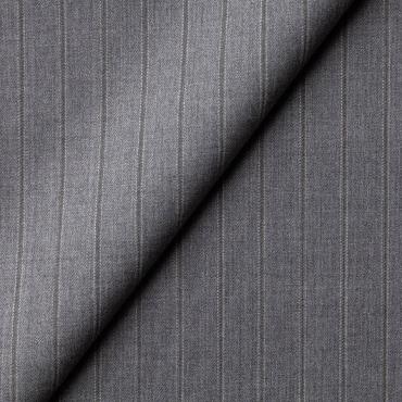 【通年】伊トーニャ SUPER120's estrato ストレッチ ダブルストライプ グレー