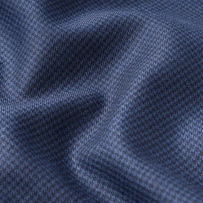 【通年】オーセンティコ ナチュラルストレッチ ネイビー千鳥