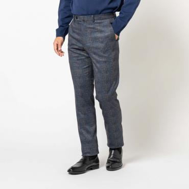 【入荷待ち】トラベラージャージー / セットアップパンツ ネイビーチェック柄