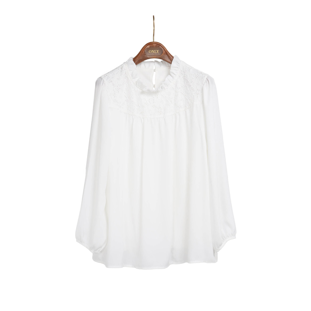 フリルスタンドカラーカットソー Only Online Store フリルスタンドカラーカットソー Only Online Store