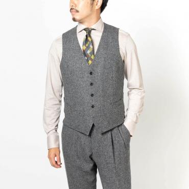 伊マルゾット社 ホームスパン ベスト グレー