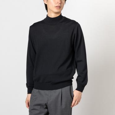【入荷待ち】イタリア製 / モックネックニット ブラック