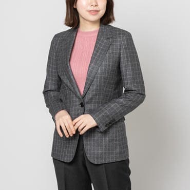 【クラシックスタイル】 伊REDA社 グレーチェックジャケット