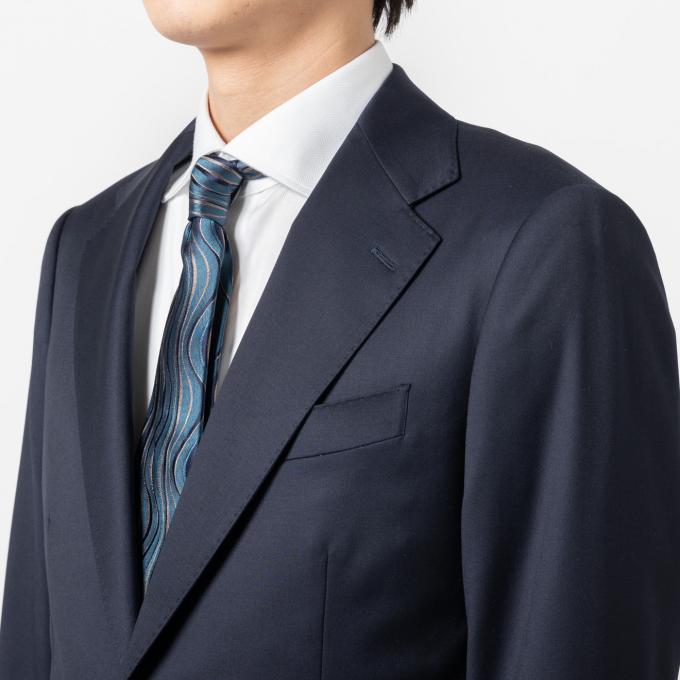 伊ロロピアーナ社 365 ネイビー無地 | ONLY ONLINE STORE