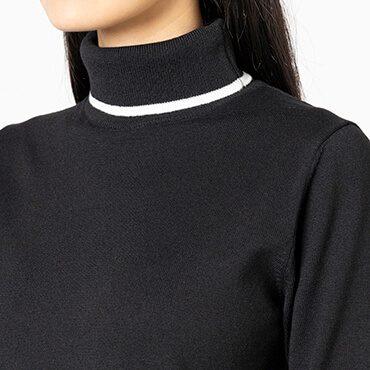 タートルネックニット ブラック