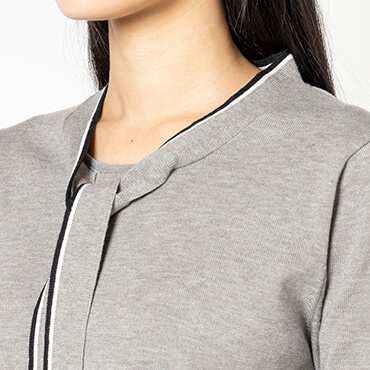 ボウタイニット グレー