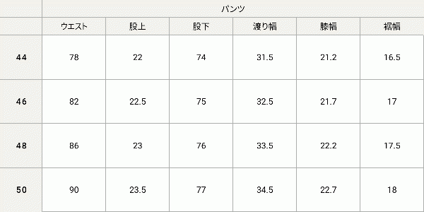 アイテムサイズ画像