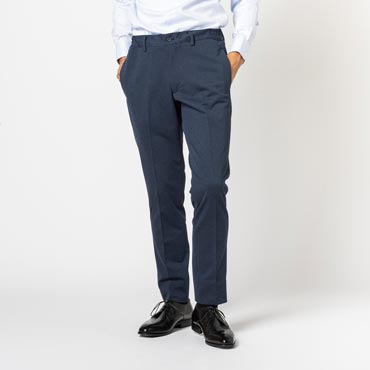 【ハイゲージニット】 WASHABLEパンツ NAVY